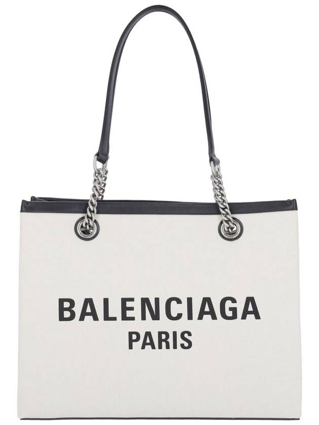 Balenciaga Duty Free Canvas Tote Bag White