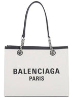 Balenciaga Duty Free Canvas Tote Bag White