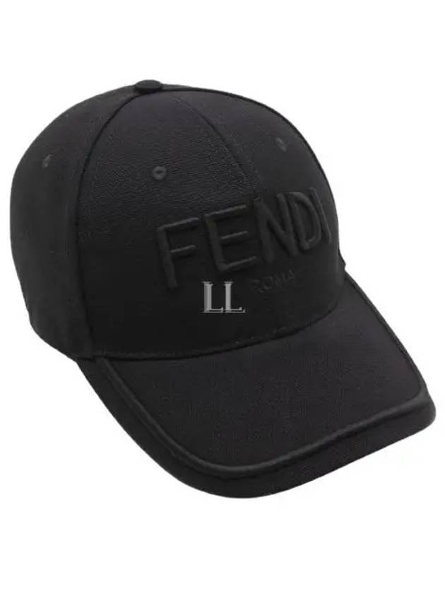 Fendi Logo Embroidery Ball Cap Black