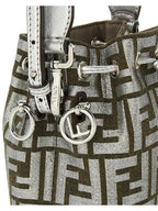 Fendi FF Jacquard  Bucket Bag Black