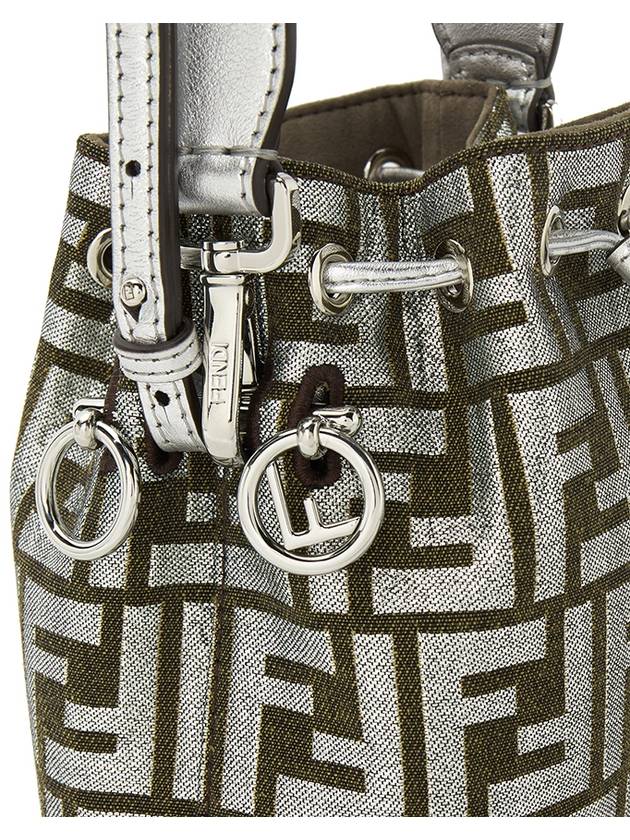 Fendi FF Jacquard  Bucket Bag Black