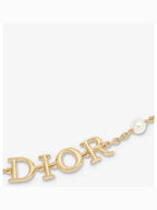 Revolution Logo Pearl Bracelet Gold Dior