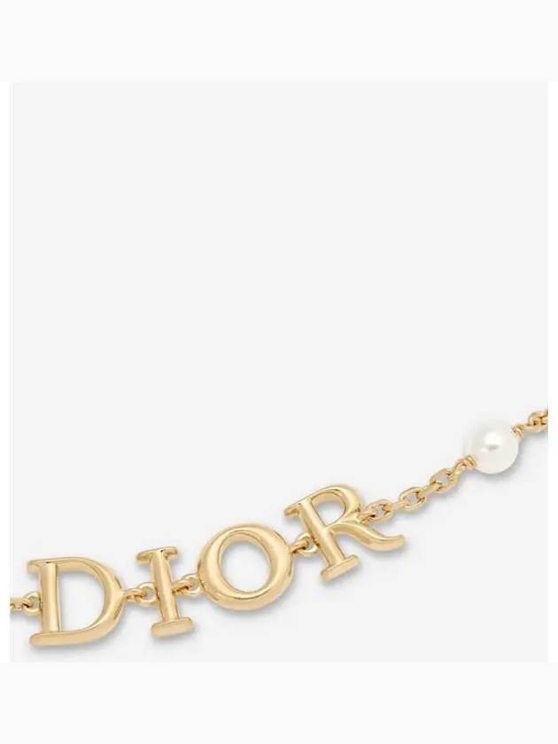 Revolution Logo Pearl Bracelet Gold Dior