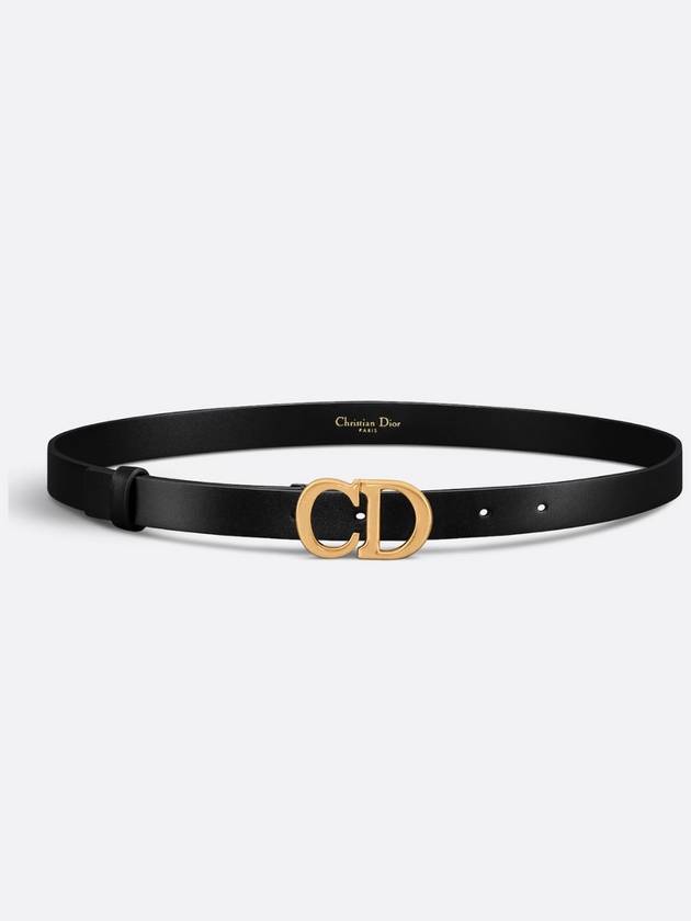 Saddle 20mm Ultrasmooth Calfskin Leather Belt Black Dior