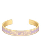 Cord Bangle Bracelet Gold Lilac Dior