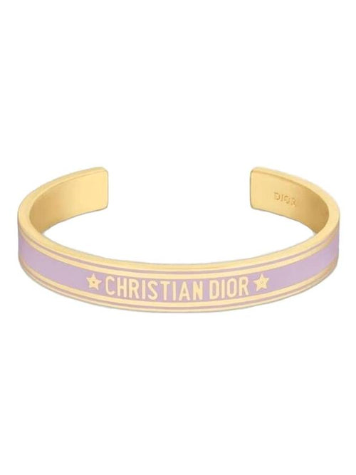 Cord Bangle Bracelet Gold Lilac Dior