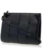 Bottega Veneta Intrecciato Cassette Mini Cross Bag Black