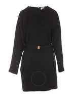 Burberry Women's Monogram Motif Silk Caddy Short Dress Black