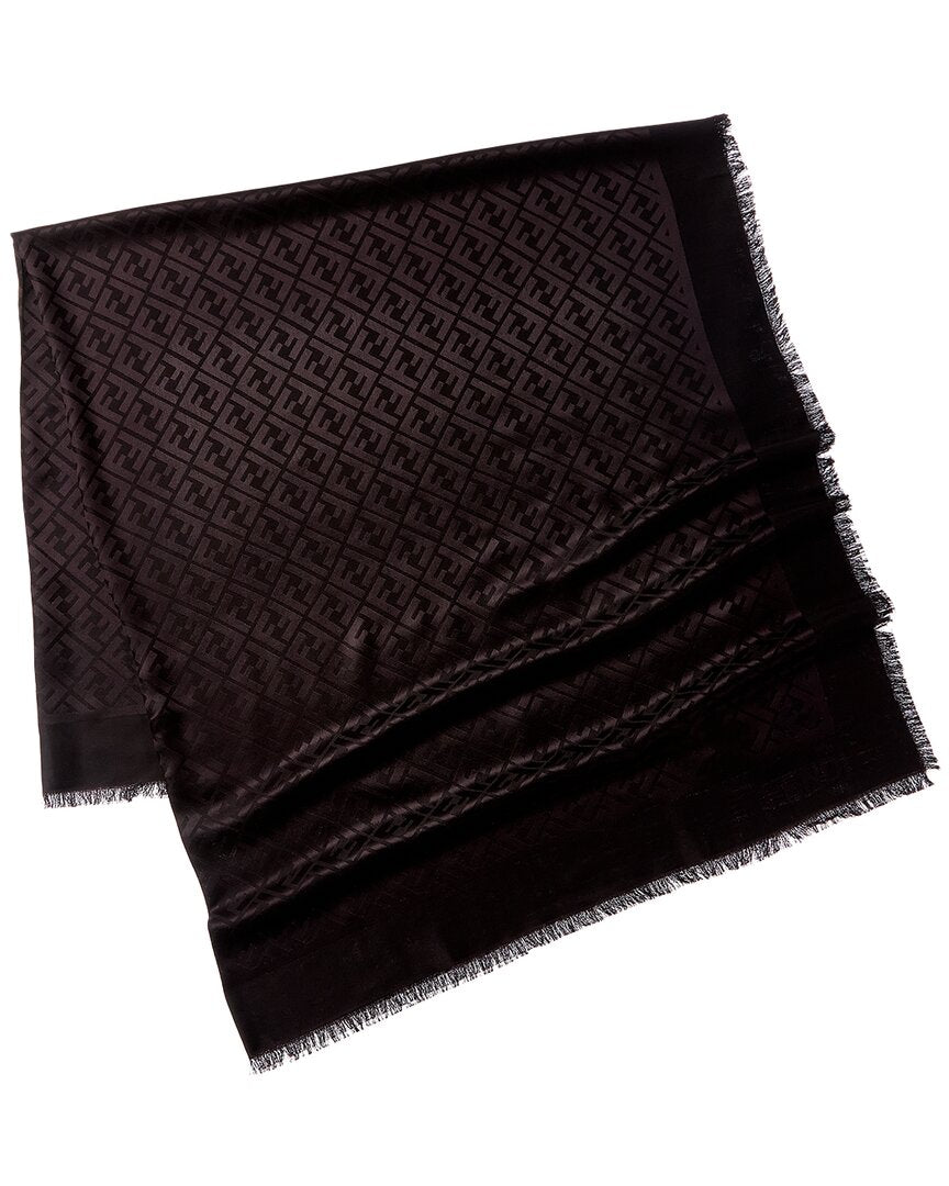 FENDI FF Motif Wool & Silk-Blend Scarf