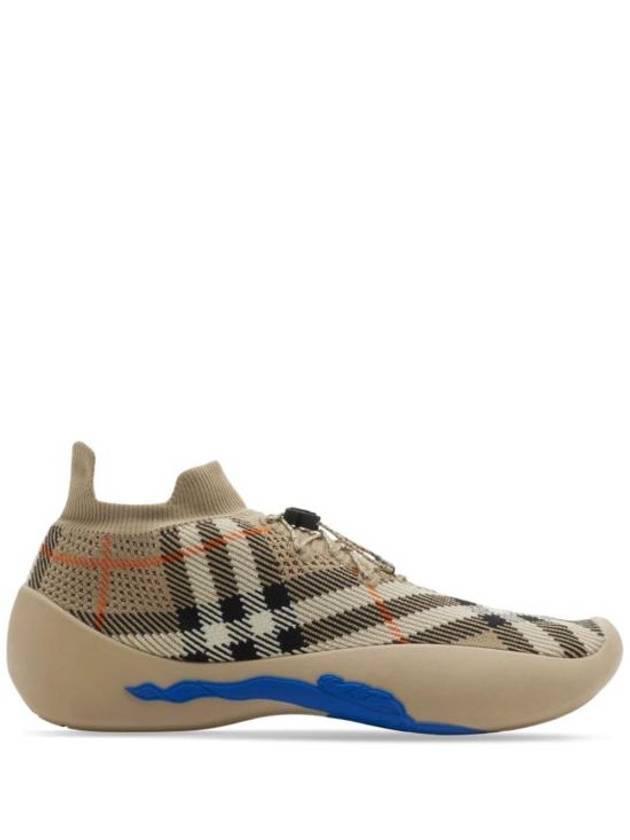 Burberry Check Knit Neptune Low Top Sneakers Sand
