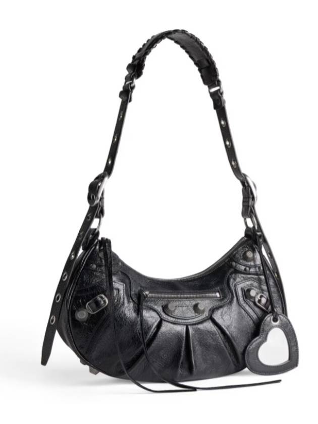 Balenciaga Le Cagole Small Leather Shoulder Bag Black