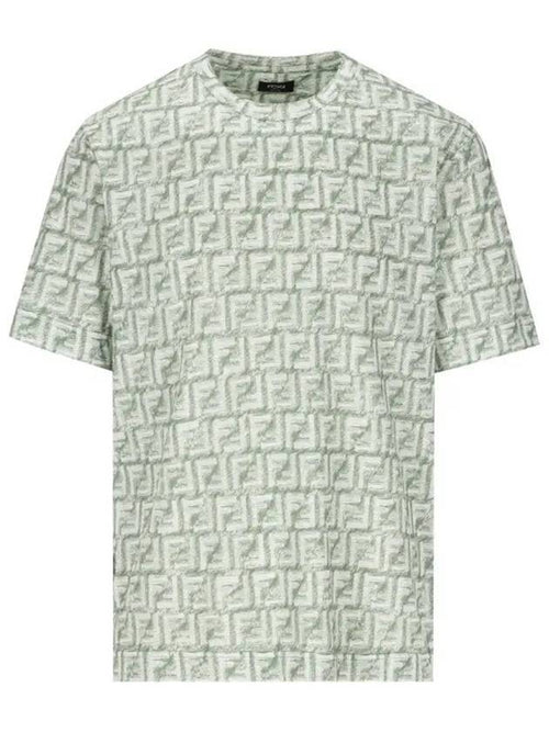 Fendi FF Cotton Short Sleeve T-Shirt Green