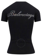 Balenciaga 24 ss slim fit stretch cotton t-shirt 768075TPVP61000 B0650987511