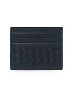 Bottega Veneta Intrecciato Card Wallet Dark Blue