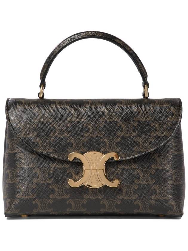 CELINE Teen Nino Triomphe Canvas Tote Bag Tan