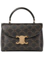 CELINE Teen Nino Triomphe Canvas Tote Bag Tan