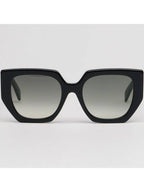 CELINE Eyewear Triomphe Square Acetate Sunglasses Black