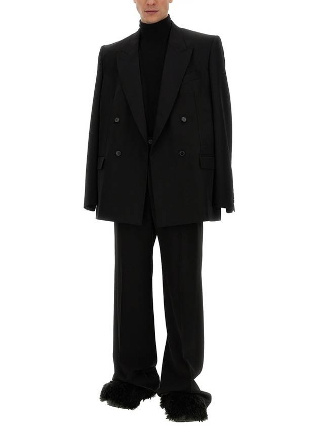 Balenciaga 24 ss double-breasted jacket in grain de padre 773331 TNT39 1000 B0231001709