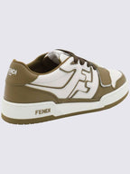 Fendi Women's Match Logo Lettering Low Top Sneakers Green