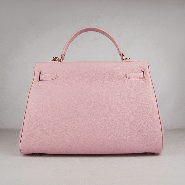 Hermes Kelly 32cm Togo Leather Handbag 6108 Pink Golden