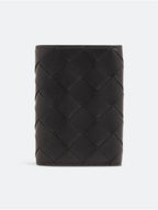 Bottega Veneta Intrecciato Tri-Fold Half Wallet Black