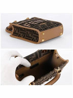 Fendi FF Mini Fabric Tote Bag Brown