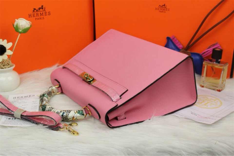 Hermes Kelly 32cm Epsom Leather Handbag Pink