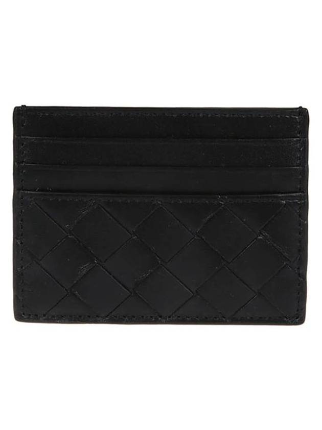 Bottega Veneta Intrecciato Leather Card Wallet Black