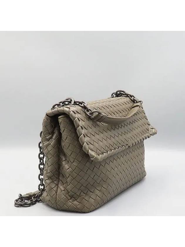 Bottega Veneta 386499 Etoff Intrecciato Nappa Large Olympia Shoulder Bag