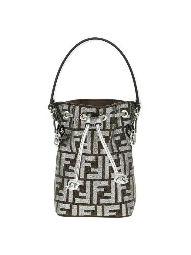 Fendi FF Jacquard  Bucket Bag Black
