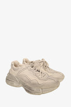 Gucci Rhyton sneaker in ivory leather