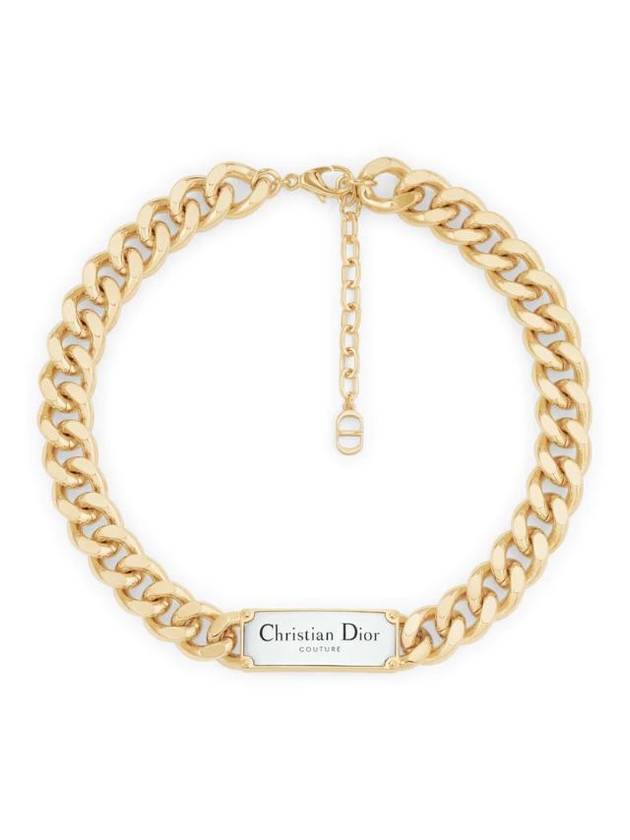 Couture Chain Link Necklace Gold Dior