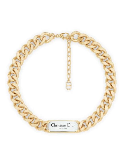 Couture Chain Link Necklace Gold Dior