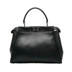 Fendi Peekaboo Monster Handbags 2WAY 8BN290 Black Leather Ladies