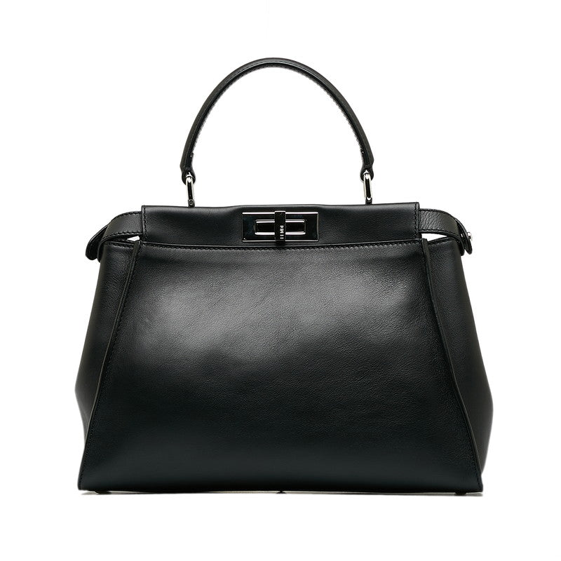 Fendi Peekaboo Monster Handbags 2WAY 8BN290 Black Leather Ladies