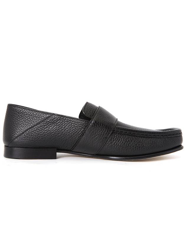 Fendi FF Square Leather Loafers Black