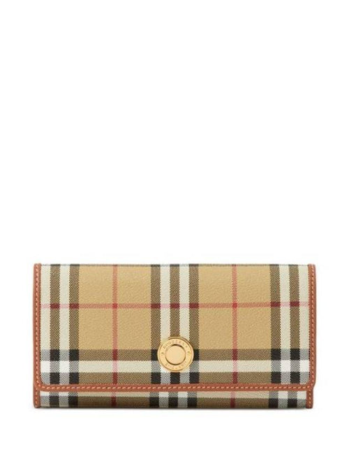 Burberry Check Long Wallet Beige