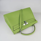 Hermes Kelly 35cm Togo Leather Handbag Green/Silver
