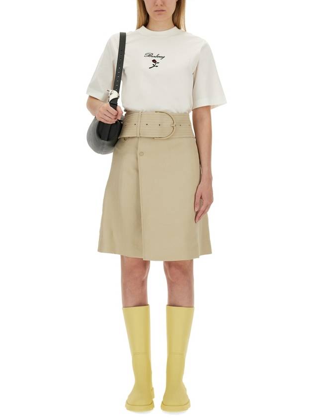 Burberry Wrap Canvas Skirt 8087482
