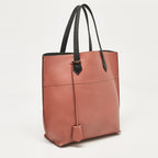 Fendi Old Rose/black Leather All In Shopping Tote