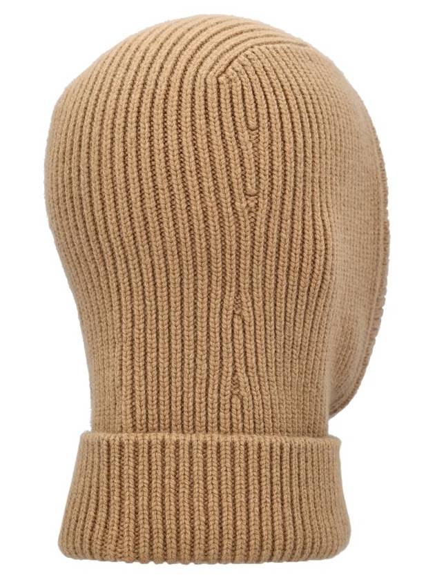 Fendi FF Logo Wool Balaclava Beige