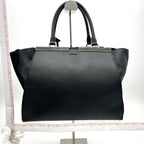 FENDI Vitello Dolce Shiny Nappa Petite 3Jours Tote Black LA14959