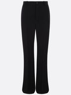 Balenciaga Pinstripe Pleats Front Straight Pants Black