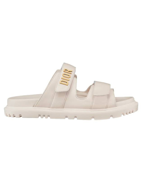 Act Logo Strap Slippers White Dior