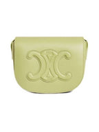 CELINE Folco Cuir Triomphe Calfskin Cross Bag Light Jade