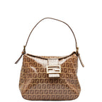 FENDI Mamma Baguette Handbag Zucca Monogram Patent 2384