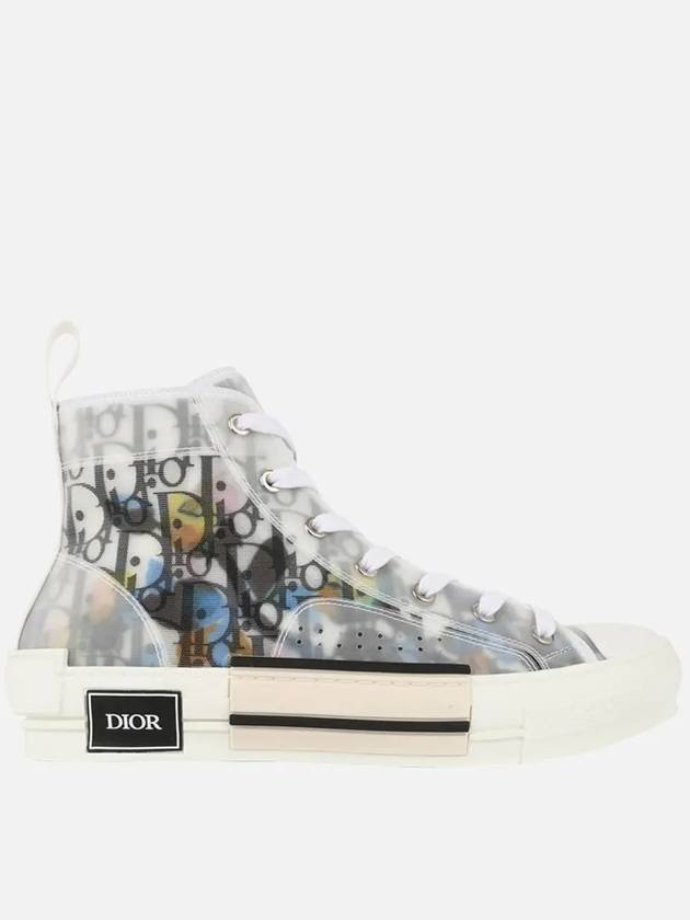Oblique Canvas High Top Sneakers Dior