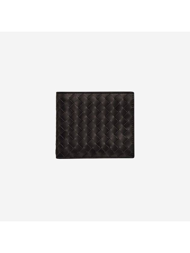 Bottega Veneta Intrecciato Weaving Half Wallet Espresso