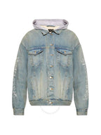 Balenciaga logo print button-up denim jacket 773805TPW53_4868