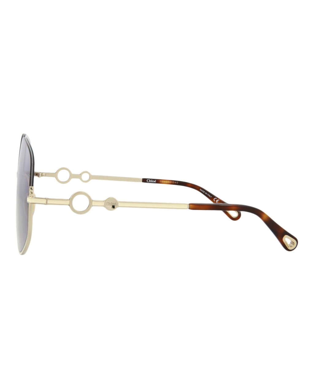 Chloe Square-Frame Metal Sunglasses